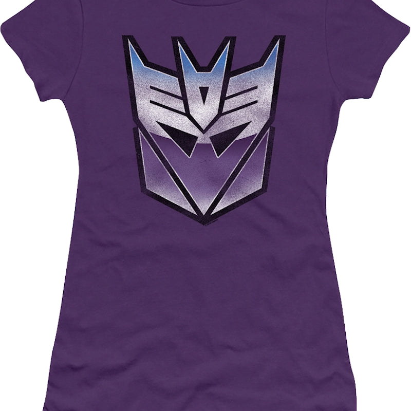 Ladies Vintage Purple Decepticons Logo Transformers Shirt