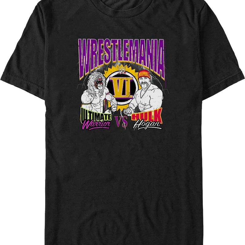 Ultimate Warrior vs Hulk Hogan WrestleMania VI T-Shirt