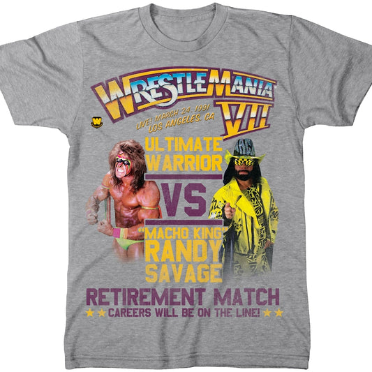 Ultimate Warrior vs Randy Savage WrestleMania VII T-Shirt