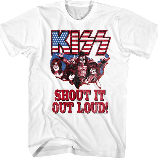 US Map Shout It Out Loud KISS T-Shirt