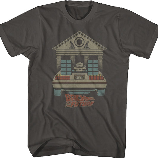 DeLorean And Clock Tower Back To The Future T-Shirt