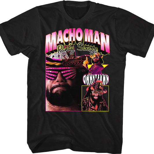 Vintage Collage Macho Man Randy Savage T-Shirt