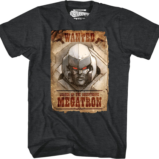 Wanted Poster Megatron Transformers T-Shirt