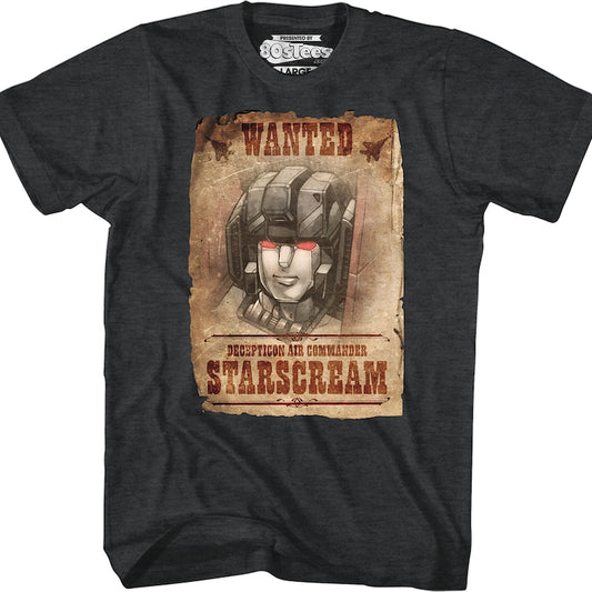 Wanted Poster Starscream Transformers T-Shirt