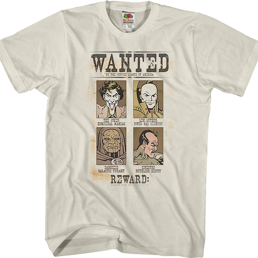 Wanted Villains Justice League T-Shirt