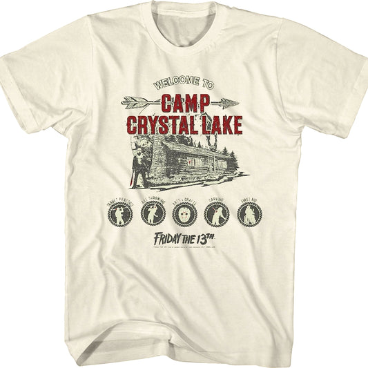 Welcome to Camp Crystal Lake Friday the 13th T-Shirt