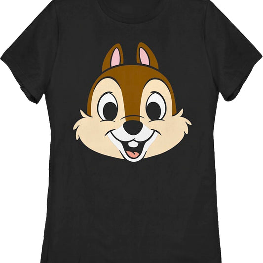 Women Black Chip's Head Chip 'n Dale Rescue Rangers Shirt