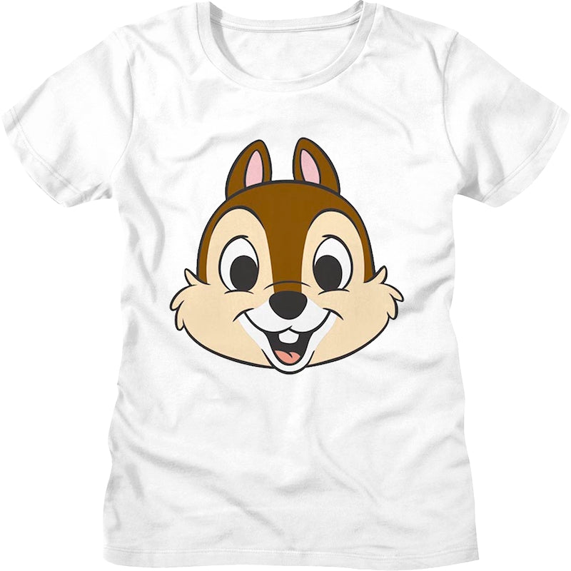 Women White Chip's Head Chip 'n Dale Rescue Rangers Shirt