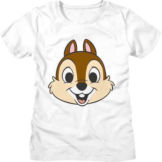 Women White Chip's Head Chip 'n Dale Rescue Rangers Shirt