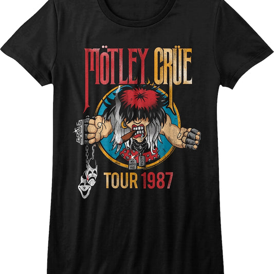 Womens 1987 Tour Motley Crue Shirt