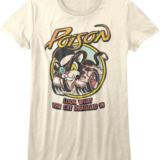 Womens Animated Look What The Cat Dragged In Poison Shirt