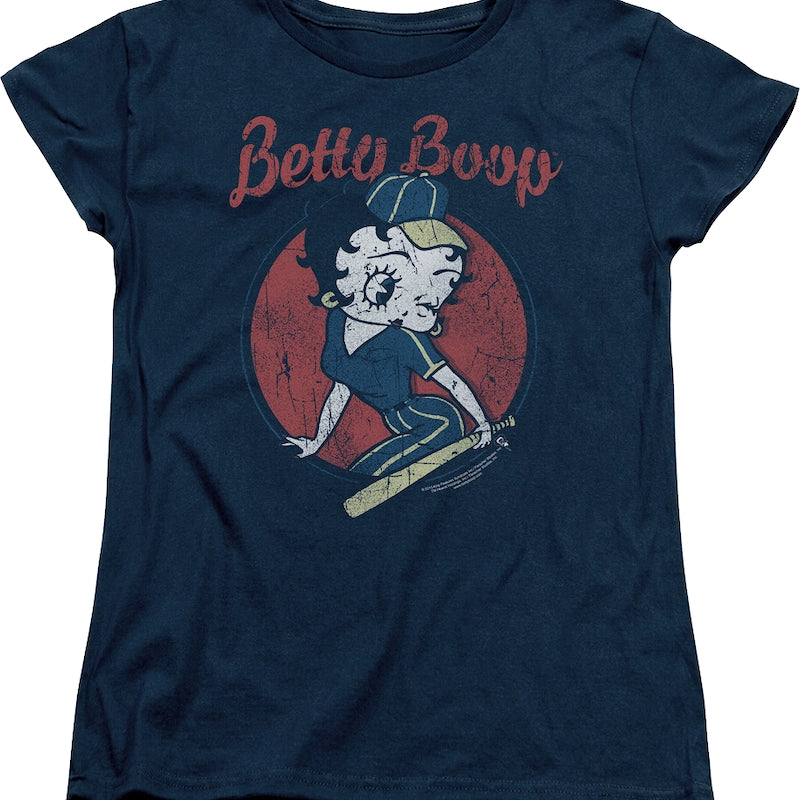 Womens Baseball Betty Boop Shirt