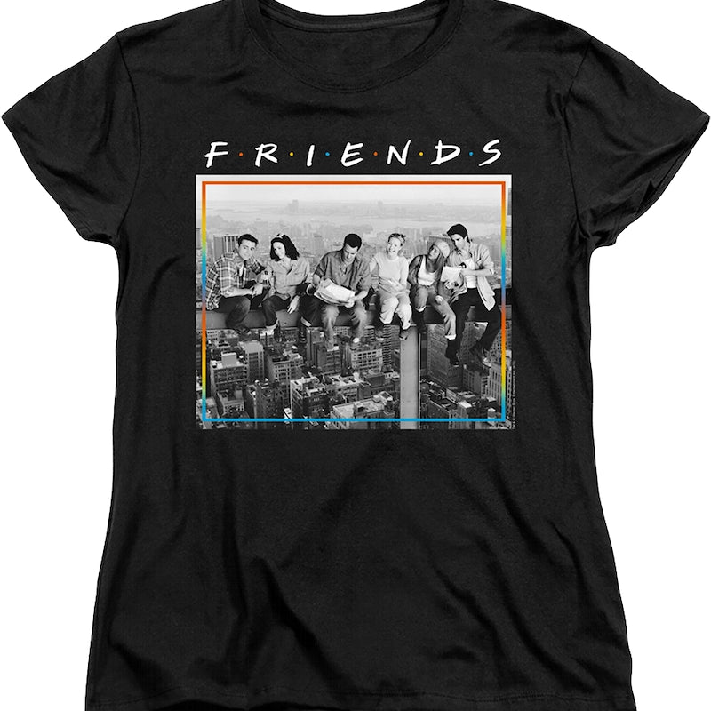 Womens Black and White Friends Shirt