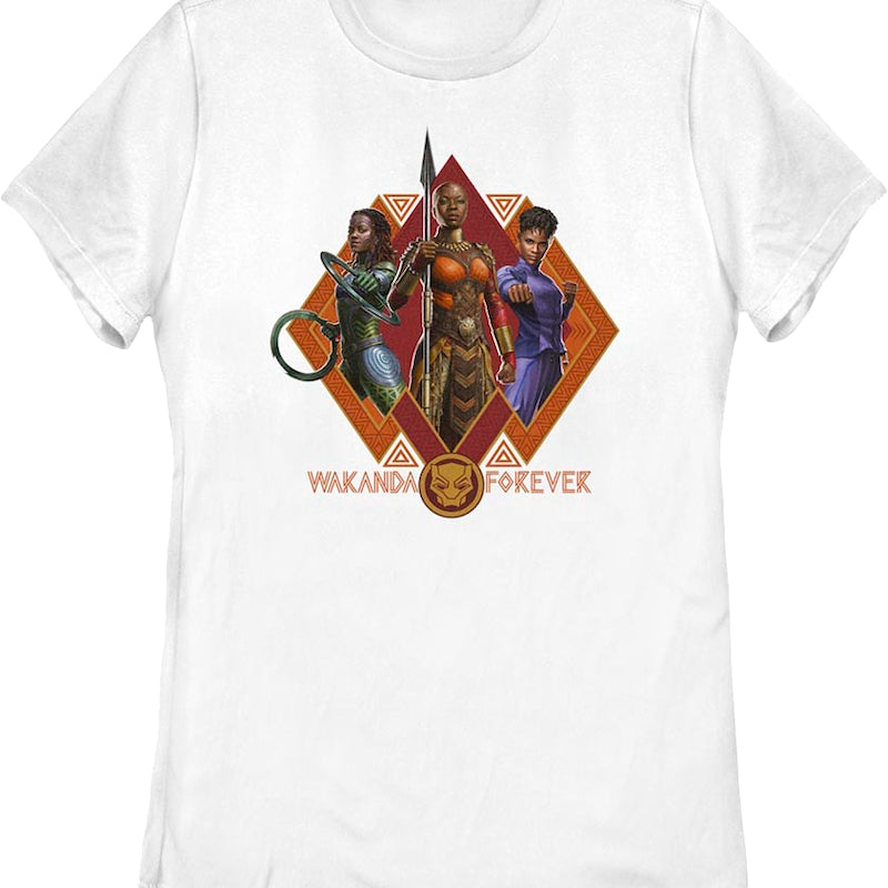 Womens Black Panther: Wakanda Forever Collage Marvel Comics Shirt