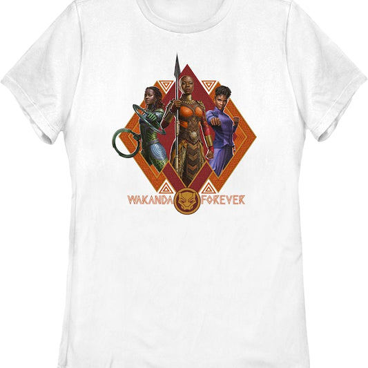 Womens Black Panther: Wakanda Forever Collage Marvel Comics Shirt