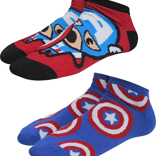Womens Captain America Low-Cut 2-Pack Socks