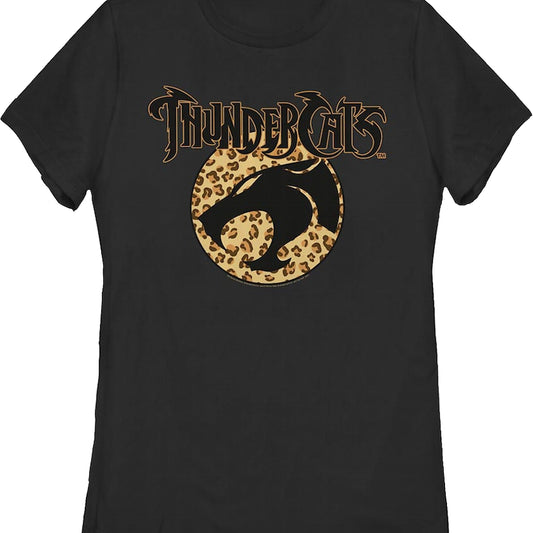 Womens Cheetah Print Logo ThunderCats Shirt