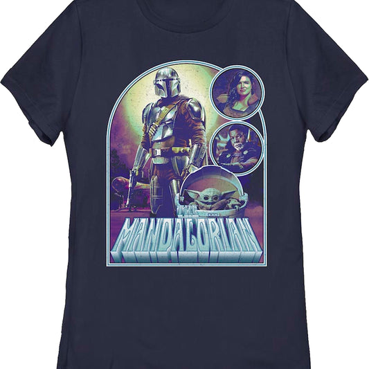 Womens Collage Poster The Mandalorian Star Wars Shirt