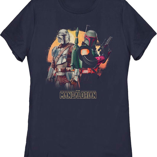 Womens Din Djarin And Boba Fett The Mandalorian Star Wars Shirt