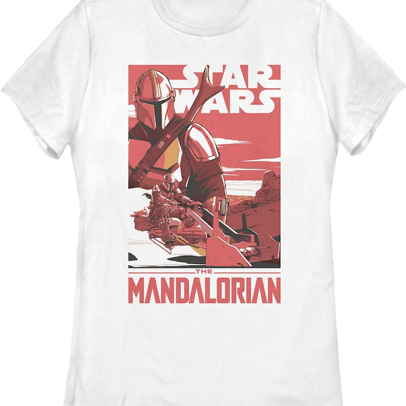 Womens Din Djarin Poster The Mandalorian Star Wars Shirt