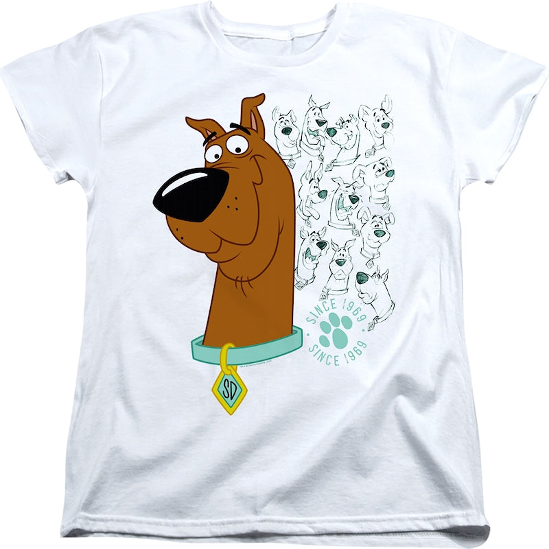 Womens Evolution Of Scooby-Doo Shirt