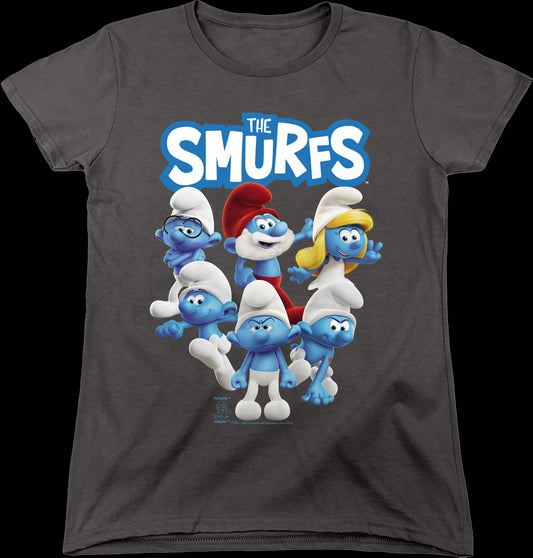 Womens Group Photo Smurfs Shirt