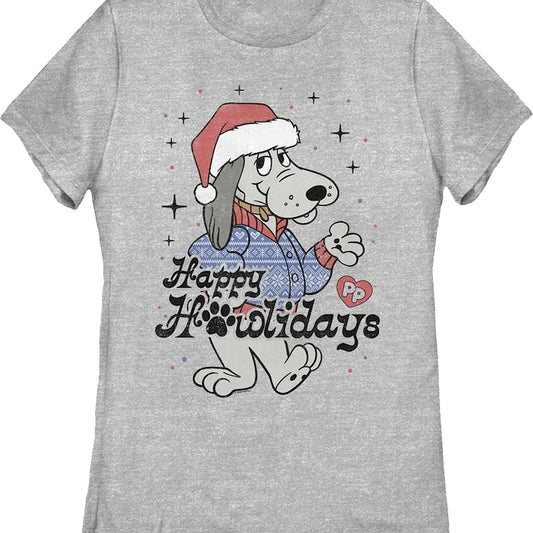 Womens Happy Holidays Pound Puppies Shirt
