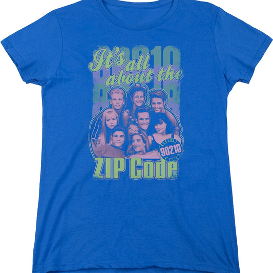 Womens It's All About The Zip Code Beverly Hills 90210 Shirt