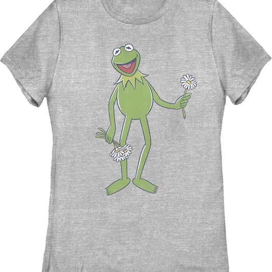 Womens Kermit's Flowers Muppets Shirt