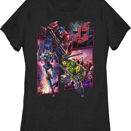 Womens Logo And Autobots Transformers Shirt