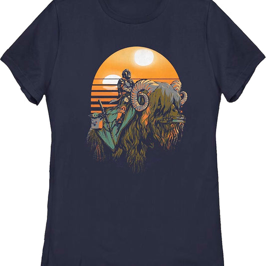 Womens Mandalorian Bantha Riders Star Wars Shirt