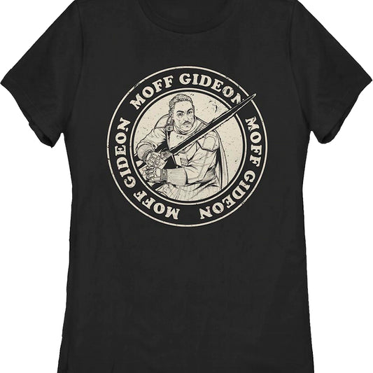 Womens Mandalorian Distressed Moff Gideon Star Wars Shirt