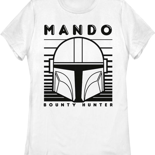 Womens Mando Helmet The Mandalorian Star Wars Shirt