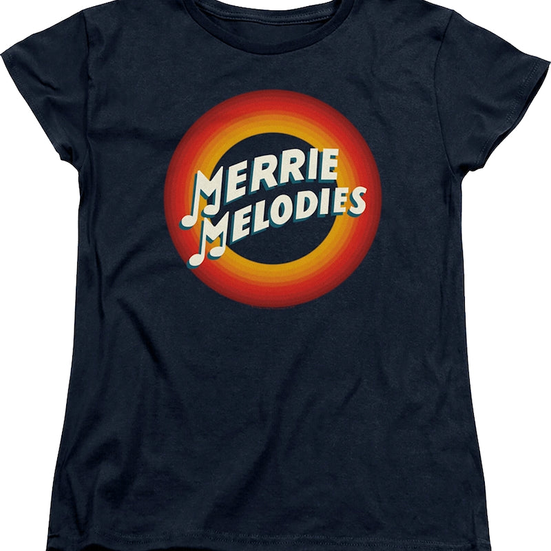 Womens Merry Melodies Logo Looney Tunes Shirt