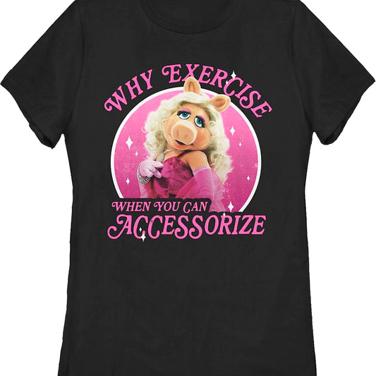 Womens Miss Piggy Why Exercise Muppets Shirt