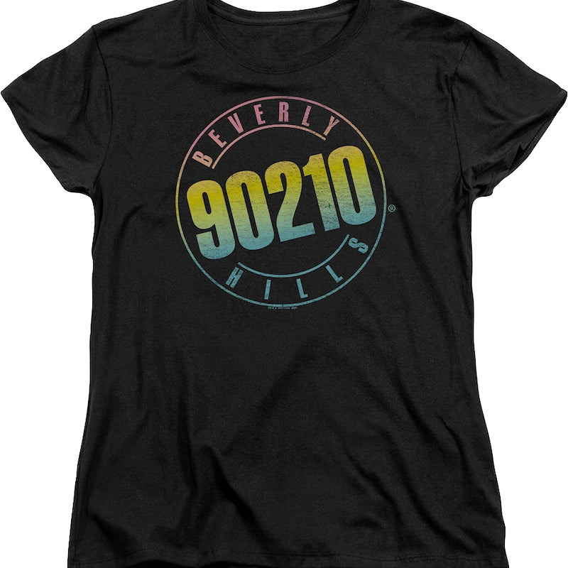 Womens Neon Logo Beverly Hills 90210 Shirt