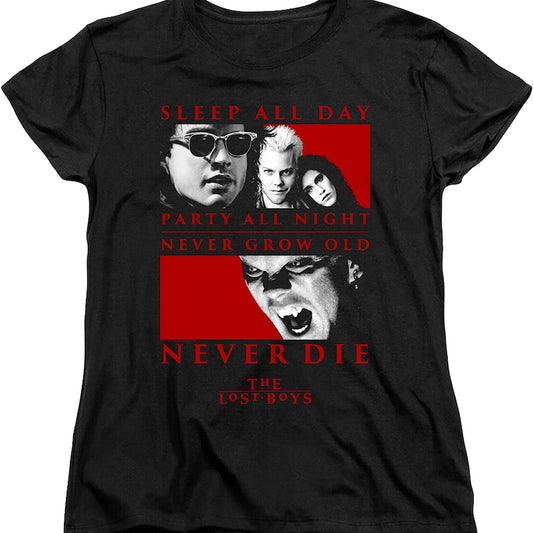 Womens Never Die Lost Boys Shirt