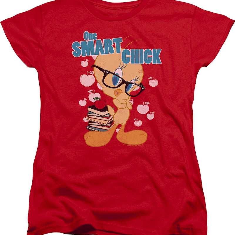 Womens One Smart Chick Looney Tunes Shirt