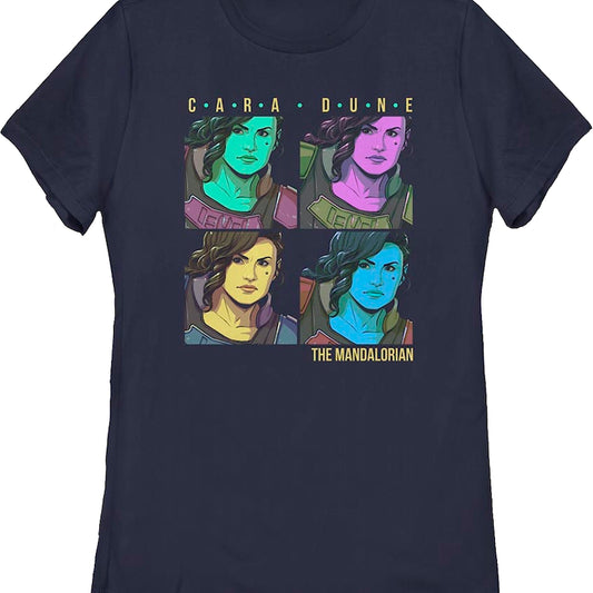 Womens Pop Art Cara Dune Mandalorian Star Wars Shirt