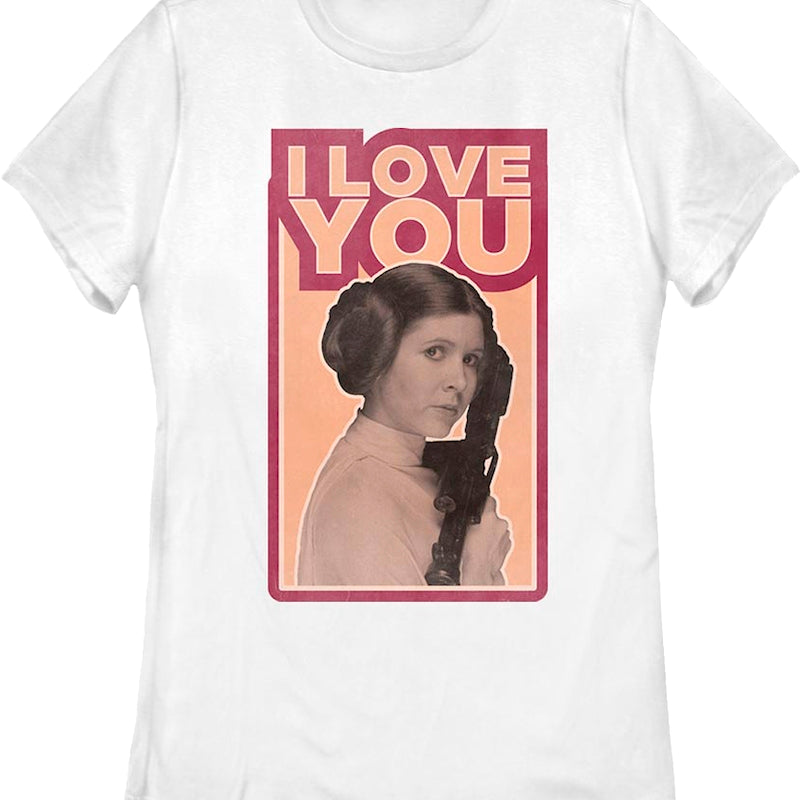 Womens Princess Leia I Love You Star Wars Shirt