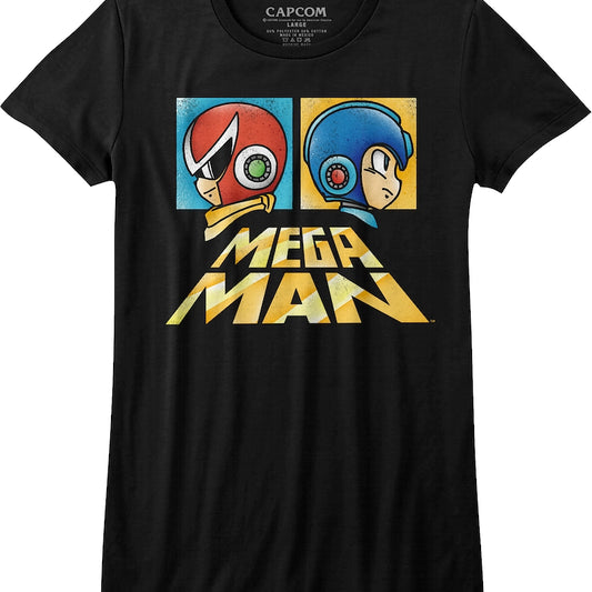 Womens Profiles Proto Man and Mega Man Shirt