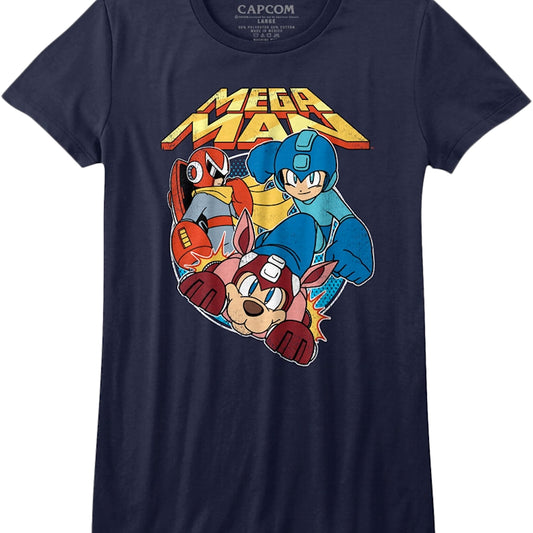 Womens Proto Man Rush and Mega Man Shirt