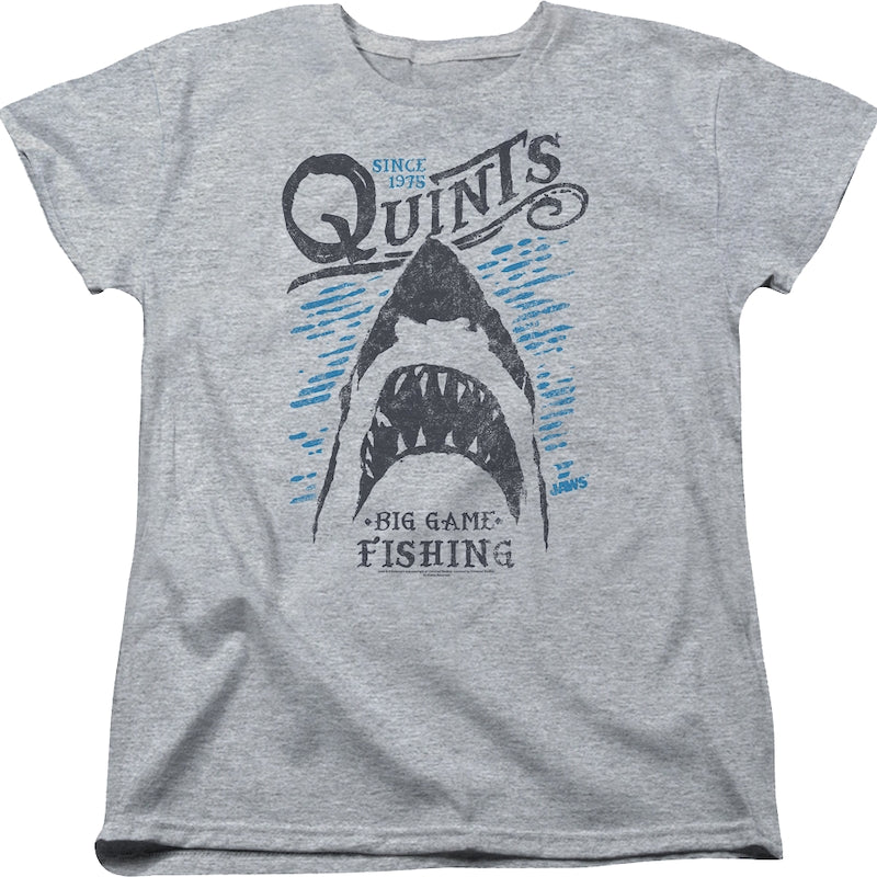 Womens Quint's Big Game Fishing Jaws Shirt