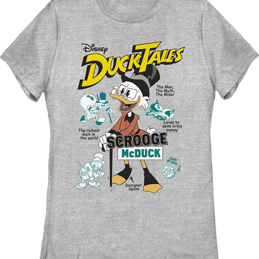 Womens Scrooge McDuck The Man The Myth The Miser DuckTales Shirt