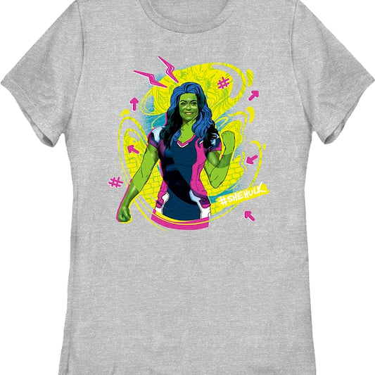 Womens She-Hulk Graffiti Marvel Comics Shirt