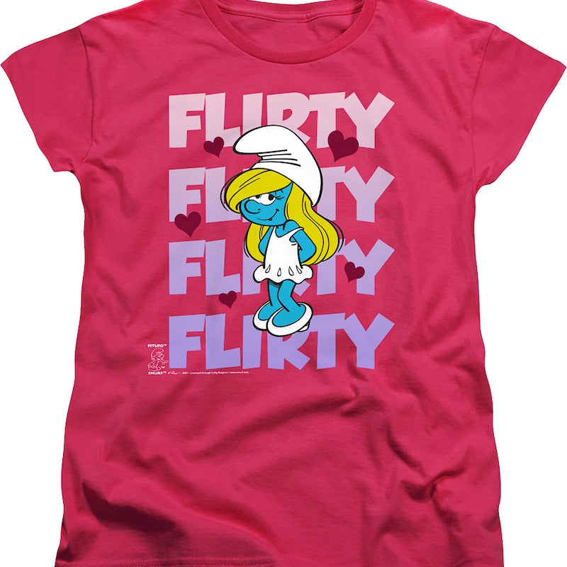 Womens Smurfette Flirty Smurfs Shirt