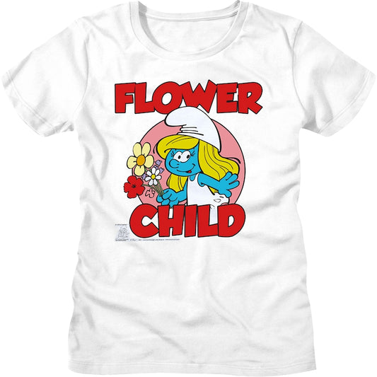 Womens Smurfette Flower Child Smurfs Shirt