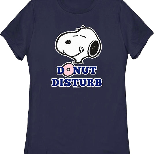 Womens Snoopy Donut Disturb Peanuts Shirt