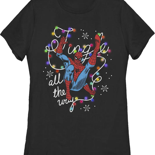 Womens Spider-Man Tingle All The Way Marvel Comics Shirt