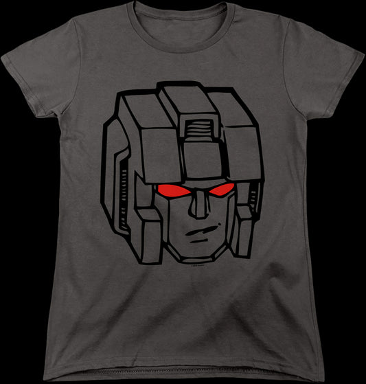 Womens Starscream Head Shot Transformers Shirt